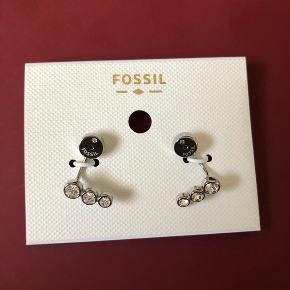 Fossil Earring Jackets (Silver) - Picture 4 of 4
